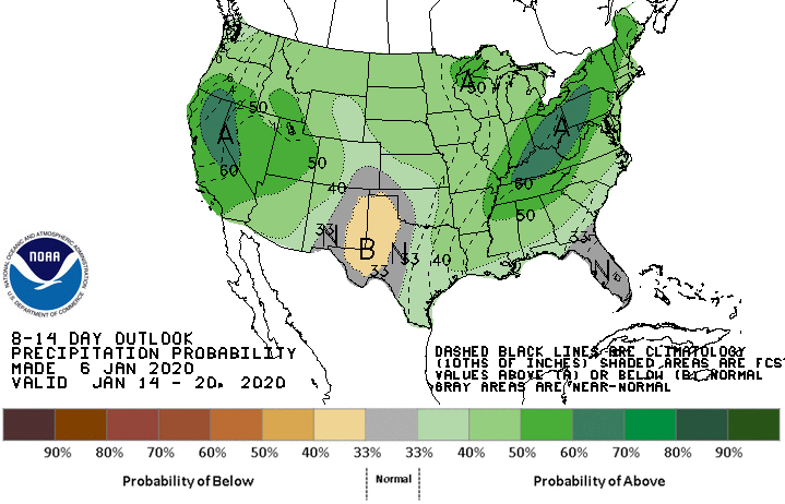 8-14 Day Precipitation Probability Outlook